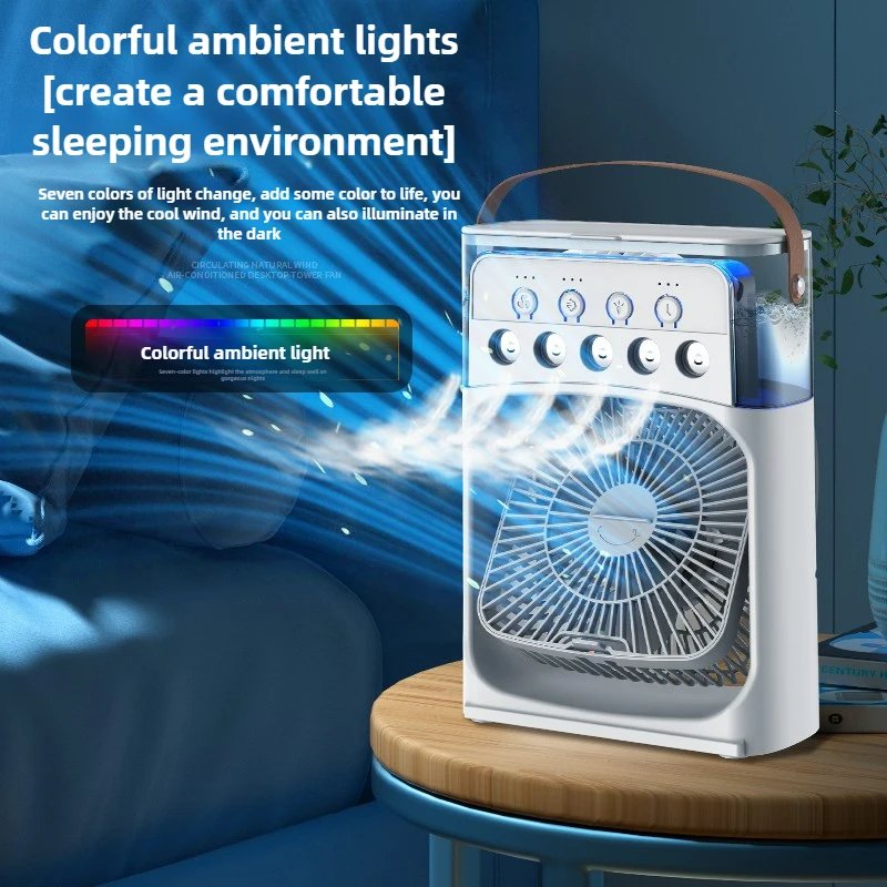 Multifunction USB Portable Air Conditioner Humidifier Strong Wind | Mini Air Cooling Fan | Portable Air Cooler